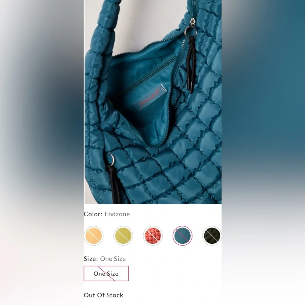 Free People Movement ~ Quilted Carryall Bag/Purse * NWT * - Picture 10 of 12